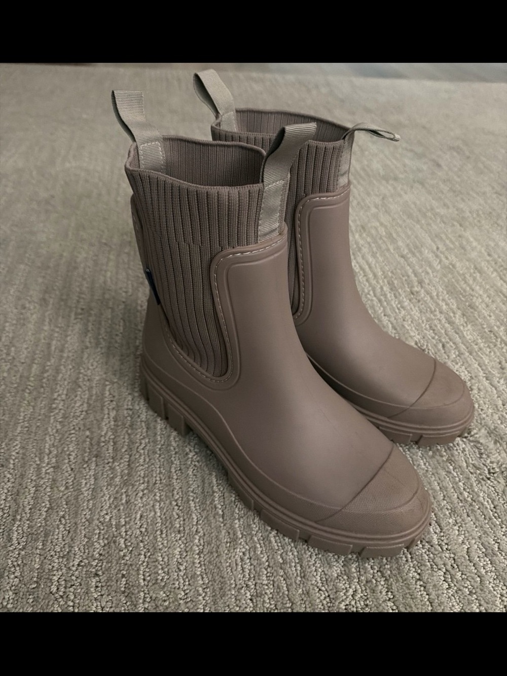 Women's Taupe Chelsea-Style Waterproof Ankle Boots